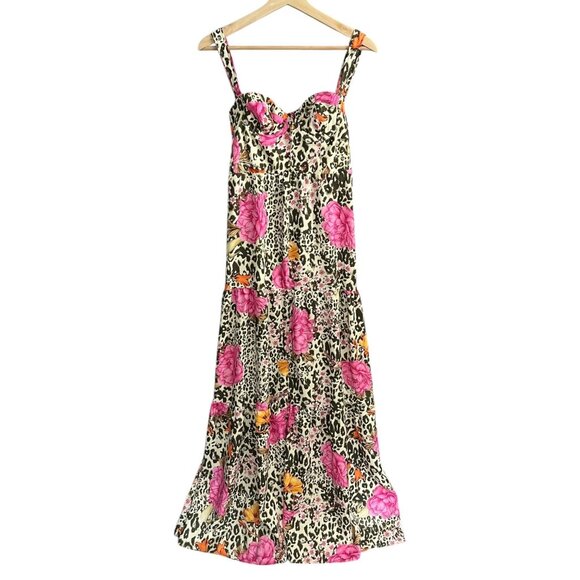 Revolve x‎ Agua Bendita Floral Animal Print Alani Fearless Dress XS Maximalist - Picture 2 of 8
